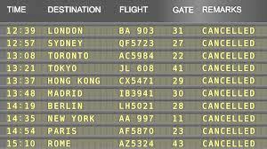 corona virus cancelled flights