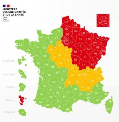 coronavirus in france map
